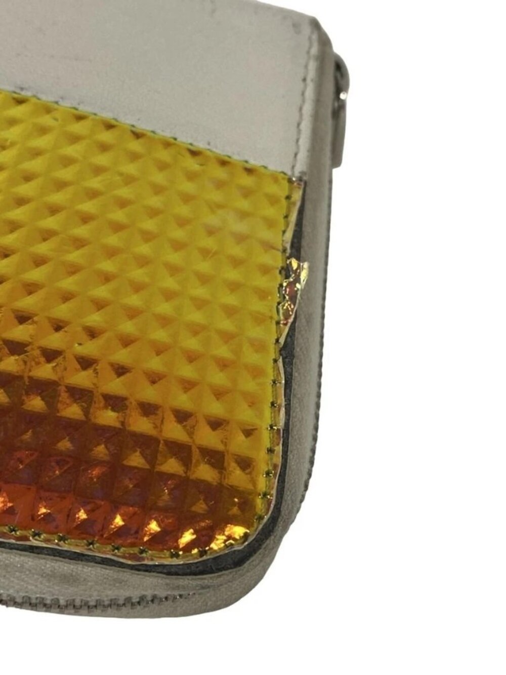 CELINE - Cream hologram Leather Bifold Wallet - Picture 8 of 11